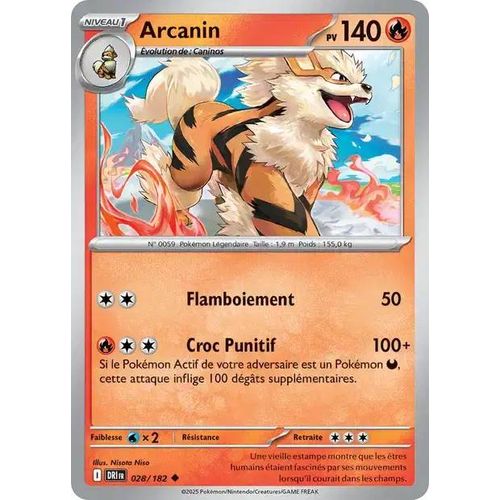 Carte Pokémon - Arcanin - 028/182 - Ev10 Rivalités Destinées