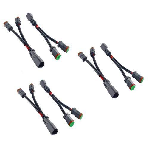 6x Type Y Adaptateur De Prise Deutsch Dt Dtp 2 Broches Pour Led Pod Faisceau De C?Blage De Connecteurs De Mise ¿¿ Niveau De La Lumi¿¿Re De Travail