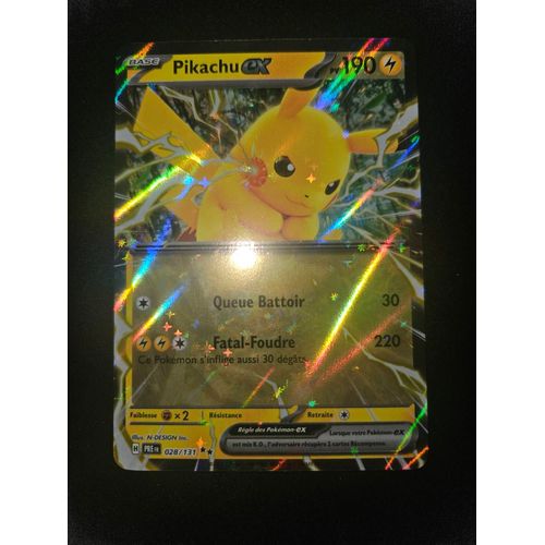 Carte Pokemon Pikachu Ex 028/131 Ev8.5 Evolutions Prismatiques Nm Fr Pokefantasyy