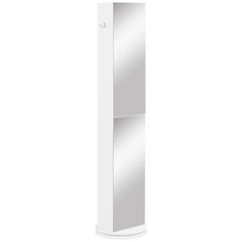 Meuble Colonne De Salle De Bain Pivotant 36 X 36 X 171 Cm Blanc