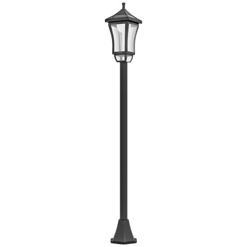 Lampadaire Solaire Led Extérieur Sur Pied H. 127 Cm Noir