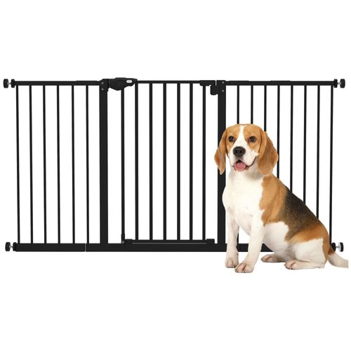 Barrière De Sécurité Longueur Réglable Porte Double Verrouillage Sans Perçage Acier Plastique Noir