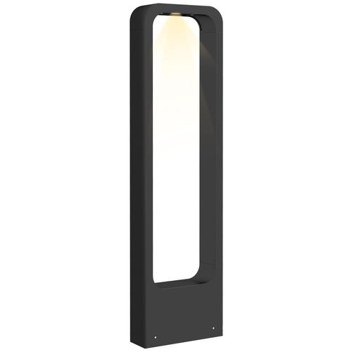 Lampadaire D'extérieur Led Design - Dim. 16l X 5,3l X 60h Cm - Alu Noir