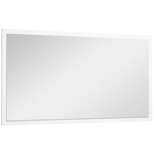 Miroir mural rectangulaire 70L x 40H cm - installation horizontale ou verticale - verre 5 mm - cadre blanc