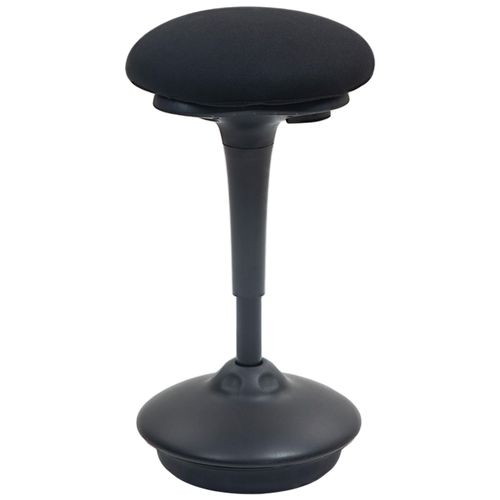 Tabouret Oscillant - Tabouret Dynamique Ergonomique H. 70-90cm 360° - Tissu Noir
