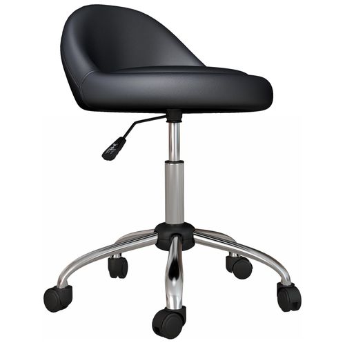 Tabouret À Roulettes Tabouret De Travail Pivotant 360° Réglable Noir