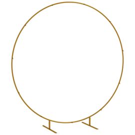 Arche Décorative - Arche De Mariage - Arche De Ballon - Dim. 222l X 60l X 224h Cm - Acier Doré