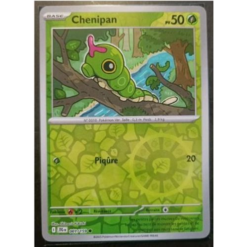 Pokémon Chenipan 001 / 159 Reverse Aventures Ensemble Ev09