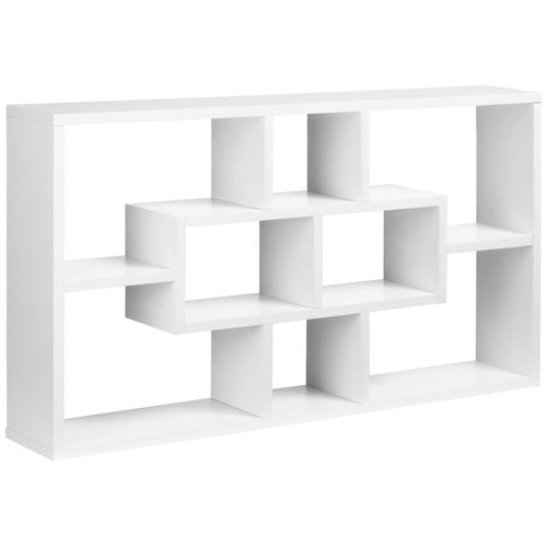Étagère Murale Bibliothèque Avec 8 Cubes 85 X 14,5 X 47,5 Cm Blanc
