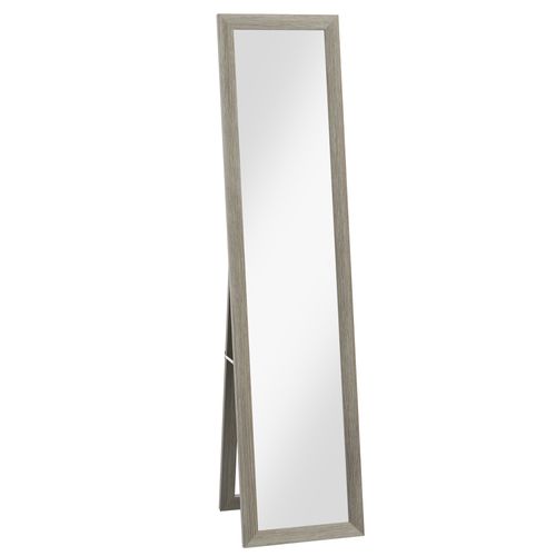 Miroir sur pied et mural rectangulaire aspect bois gris
