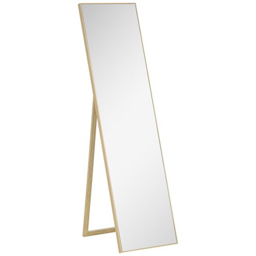 Miroir sur pied rectangulaire dim. 40L x 35l x 147H cm MDF aspect bois de chêne clair