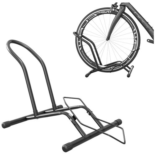 Porte-Vélos En Acier Pour Stationnement De Vélos Porte-Vélos Au Sol Portable Pour L'intérieur Et L'extérieur 59x41x38 Cm Noir