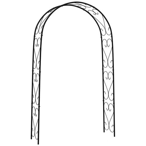 Arche De Jardin Arche À Rosiers Style Fer Forgé Acier Époxy Noir