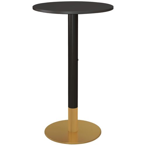 Table De Bar Ronde Table Bistro Mange-Debout Style Contemporain Noir