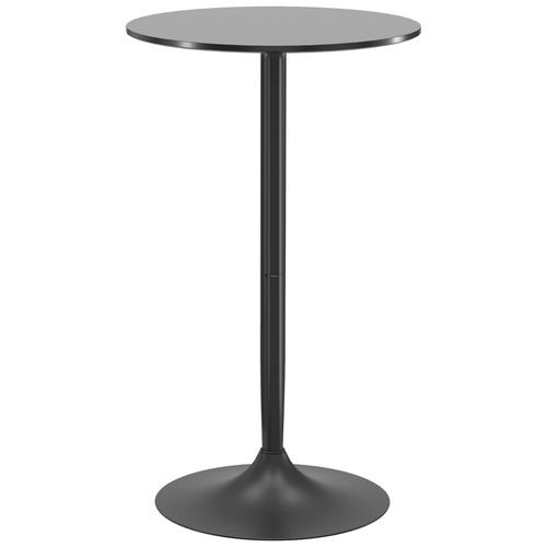 Table De Bar Ronde Style Contemporain Dim. 60l X 60l X 102h Cm Noir