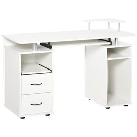 Bureau Informatique Design Multi-Rangement Blanc