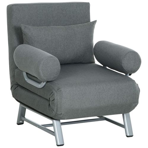 Fauteuil Chauffeuse Canapé-Lit Convertible Inclinable Lin