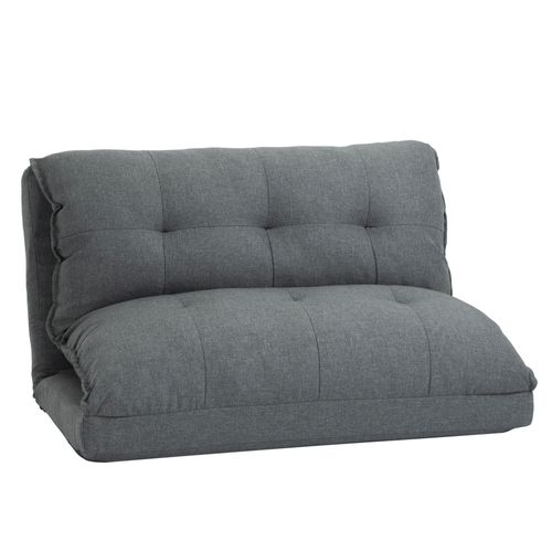 Chauffeuse Inclinaison Dossier Réglable 13 Positions En Tissu Lin Gris