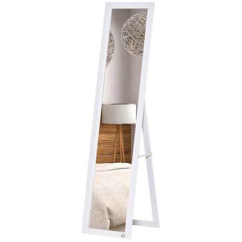 Miroir sur pied et mural rectangulaire dim. 37L x 48l x 152H cm blanc
