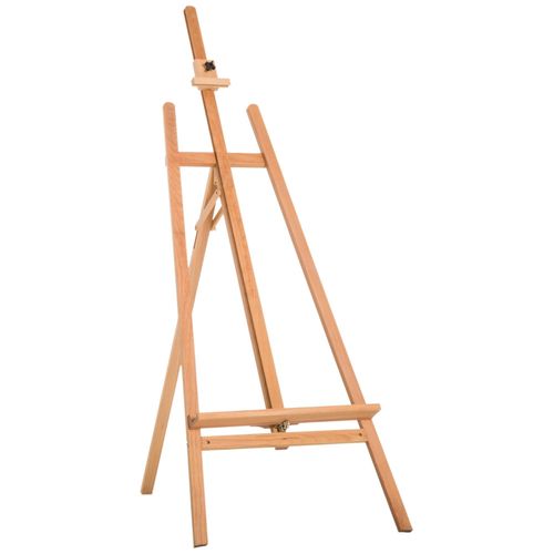 Chevalet D'artiste Sur Pieds Inclinaison Et Hauteur Réglable Dim. 65l X 68l X 174-230h Cm Bois De Hêtre Clair
