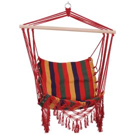 Chaise Suspendue Hamac De Voyage Respirant Portable Dim. 60l X 45l X 55h M Coton Polyester Multicolore
