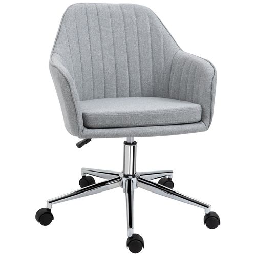 Chaise De Bureau Design Contemporain Dossier Accoudoirs Striés Hauteur Réglable Pivotant 360° Piètement C