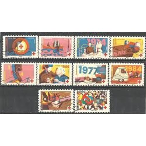 Au Profit De La Croix Rouge 160ème Anniversaire Série Complète Année 2024 Autoadhésifs N° 2413 2414 2415 2416 2417 2418 2419 2420 2421 2422 Yvert Et Tellier