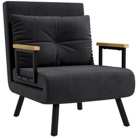 Fauteuil convertible 3 en 1 chauffeuse lit dossier réglable coussin