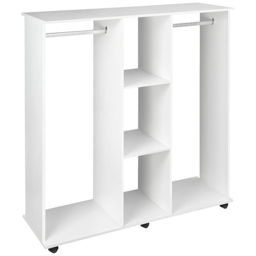 Armoire Penderie 120l X 40l X 128h Cm Aspect Bois