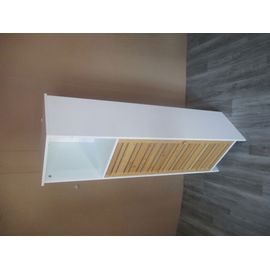 Meuble Colonne Salle De Bain Cosy Porte Étagère Niche Blanc Bambou