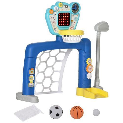 Jeux Sportifs 3 En 1 Enfant 18-48 Mois - Foot, Basket, Golf - Effets Lumineux Sonores Bleu