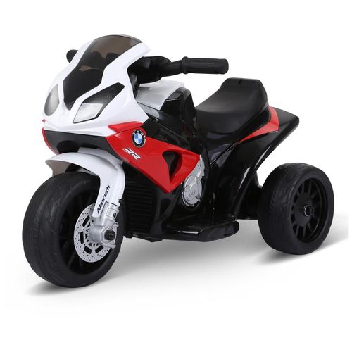 Moto électrique pour enfants 3 roues 6 V 2,5 Km/h effets lumineux et sonores rouge BMW S1000 RR
