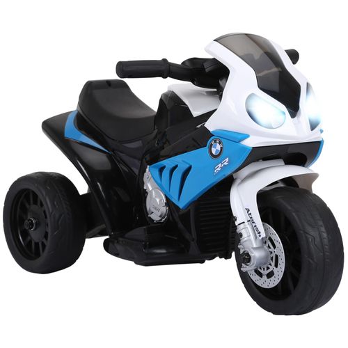 Moto électrique pour enfants 3 roues 6 V 2,5 Km/h effets lumineux et sonores bleu BMW S1000 RR