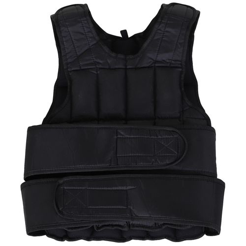 Gilet Lesté Réglable Veste Lestée 20 Kg Max. Poids Amovibles Entrainement Musculation Exercice Boxe Oxford Noir
