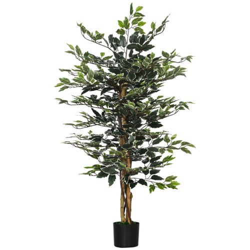 Plante artificielle ficus banian H.1,3 m lichen pot inclus
