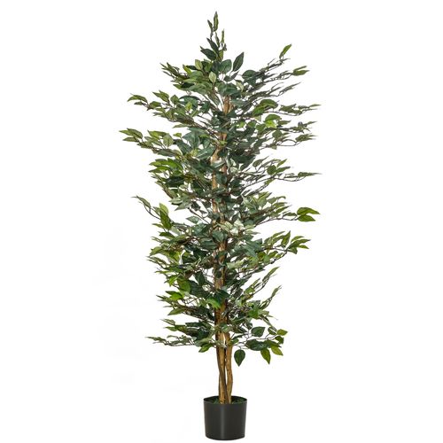 Plante artificiel ficus H.1,5 m tronc branches liane lichen pot inclus