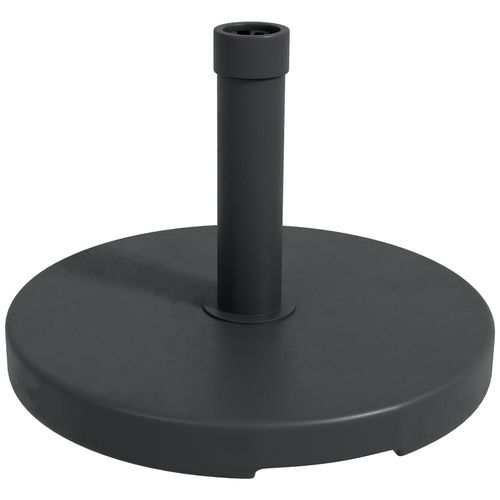 Pied De Parasol Rond Base De Lestage 15 Kg Poignée Hdpe Noir