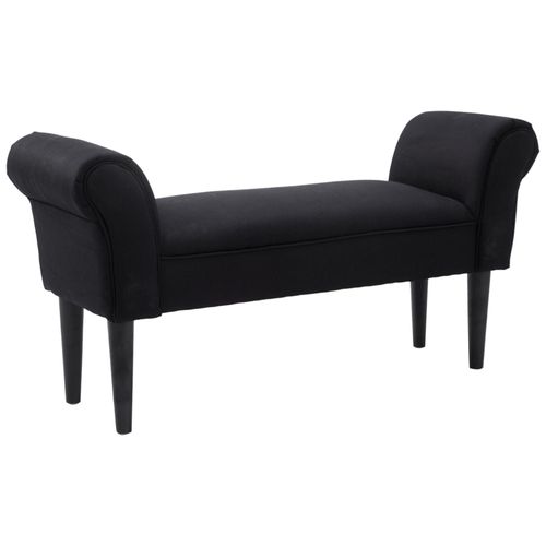 Banc Banquette Design Contemporain Accoudoirs Courbés Grand Confort 102l X 31l X 51h Cm Noir