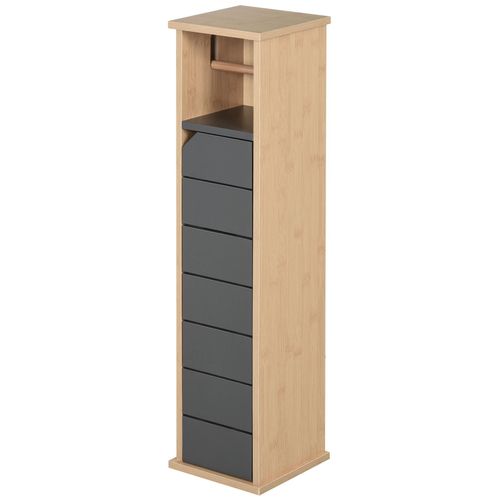 Support papier toilette - porte-papier toilette - armoire pour papier toilette - 2 niveaux + sortie papie