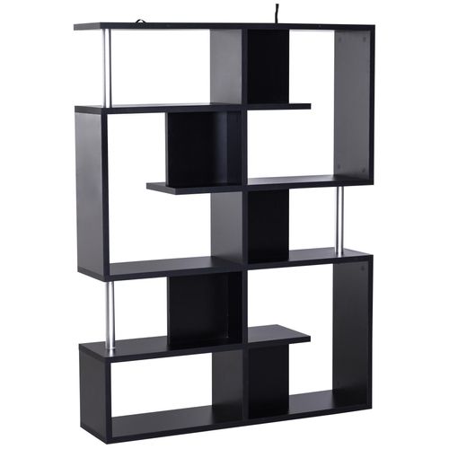 Bibliothèque Étagère Séparation Design Contemporain Zig Zag Dim. 120l X 29l X 160h Cm Panneaux Particules