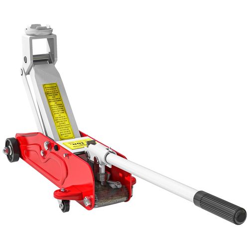 Cric De Levage Hydraulique - Cric De Levage Réglable 12-30 Cm Métal Rouge Noir