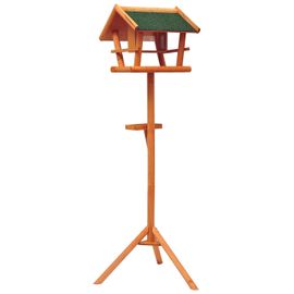 Mangeoire Sur Pied Nichoir A Plateau Station A Oiseaux Bois Pour Exterieur 150cm