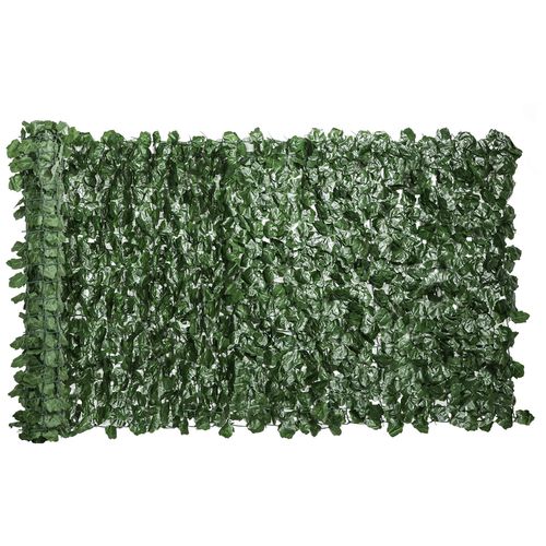 Haie Artificiel Brise-Vue décoration Rouleau 3L x 1H m Feuillage réaliste Anti-UV Vert Foncé
