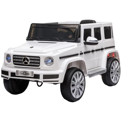 Voiture Électrique Enfant Mercedes Benz Classe G 12v - V. Max. 5km/H - Télécommande, Effets Sonores, Lumineux - Blanc