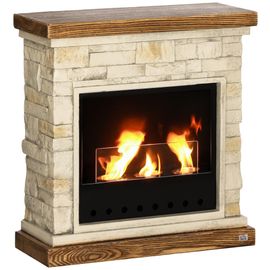 Cheminée bioéthanol - brûleur 400ml, combustion 3h, couverture 16-18 m²