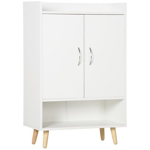 Meuble À Chaussures Scandinave Placard 2 Portes 4 Étagères Pieds Effilés Inclinés Bois Massif Panneaux Pa