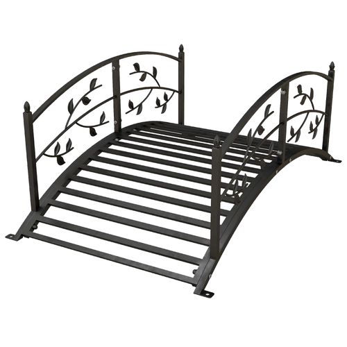 Pont De Jardin Bassin Avec Balustrade Motif De Vigne Acier Noir