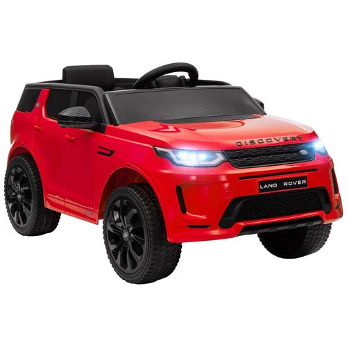 Voiture Électrique Enfant Licence Officielle Land Rover Discovery Sport - 12v, 5km/H Max. - Nombreux Effets - Télécommande - Rouge