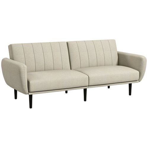 Canapé Convertible 3 Places Modulable Inclinable Tissu Grège