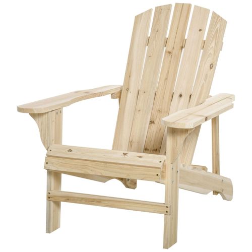 Fauteuil De Jardin Adirondack Dim. 78l X 89p X 88h Cm Bois Massif Sapin Naturel